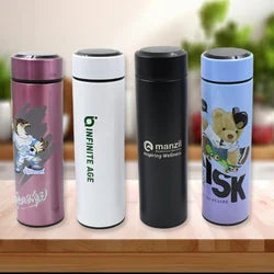 Smart Temperature Display Water Bottle – LED Touch Screen Cap | Insulated Stainless Steel Flask | By Omarbe Goods