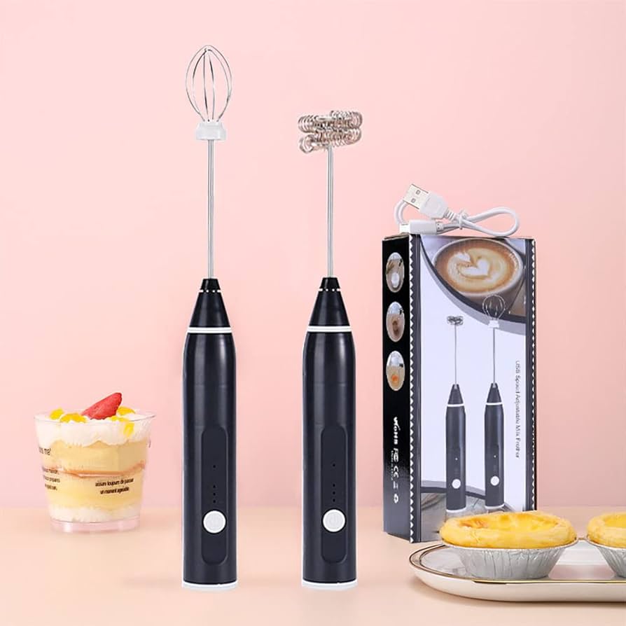 Rechargeable Electric Milk Frother & Coffee Mixer – Handheld Foam Maker for Creamy Coffee, Lattes & Cappuccino