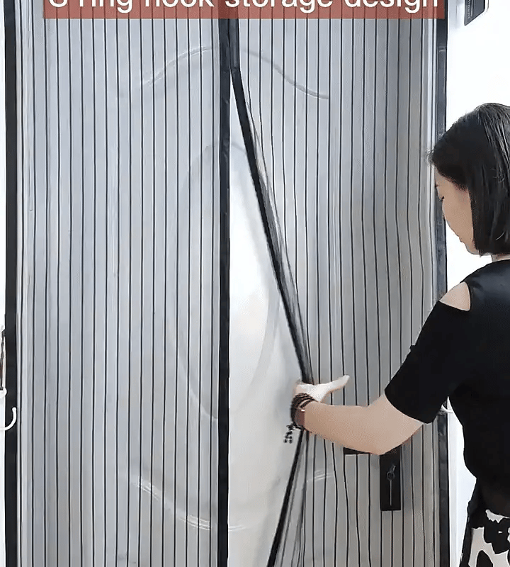 Magnetic Mesh Screen Door – Hands-Free Curtain with Auto Close, Bug Protection & Easy Install 🚪