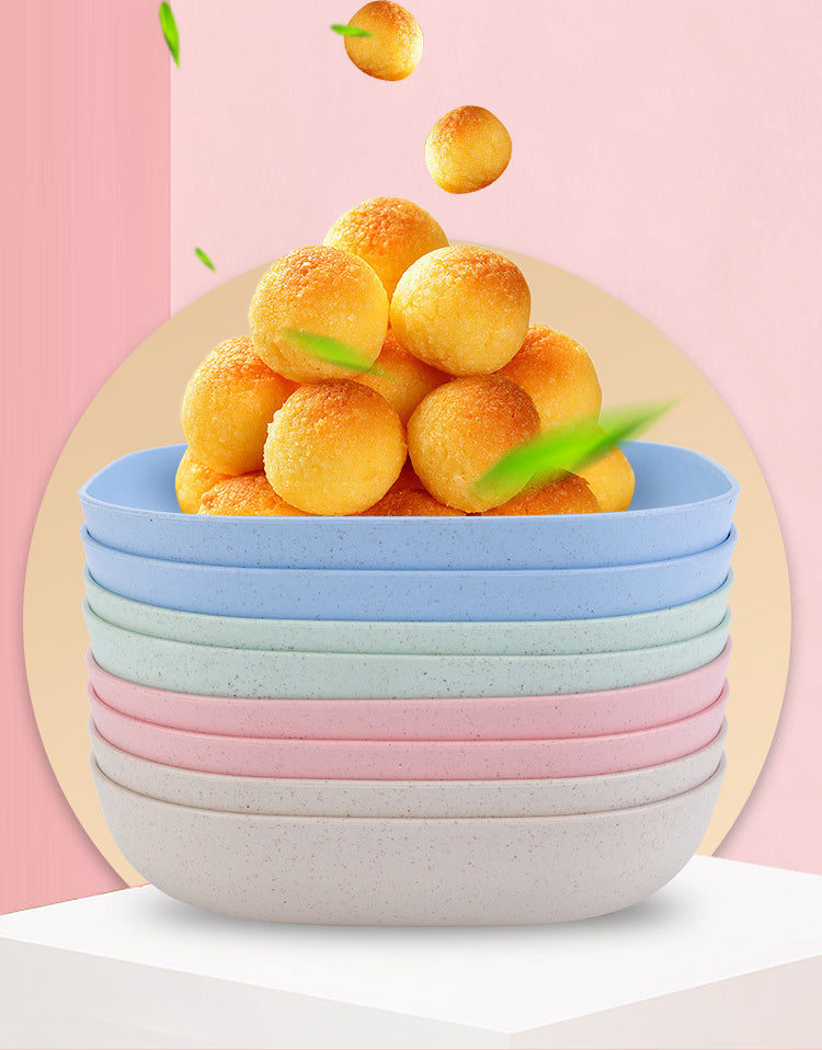 10Pcs Multi-function Eco-Friendly Colored Plastic Bone Dish Household 6 Inch Small Plate Small Dish Snack Cake Plate Table Garbage Plate Kitchen Accessories (Random Colours)