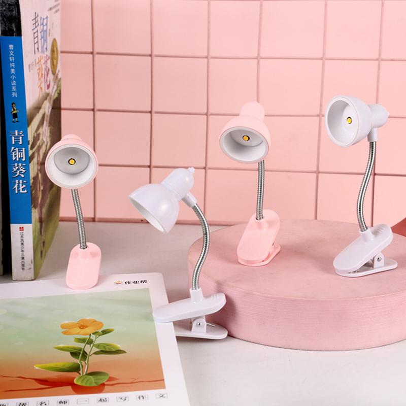 Mini LED Clamp Lamp – Portable USB-Powered Desk Light with Adjustable Flexible Neck, Strong Clamp Base, Eye-Friendly Flicker-Free Lighting for Home, Office, Bedside & Travel ( Random Color)
