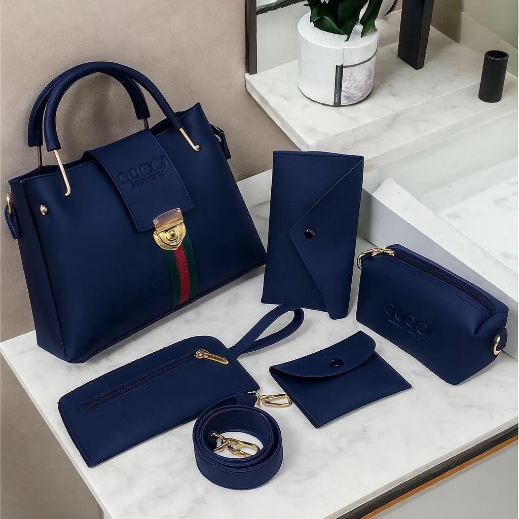 Luxury 5 Pieces Ladies Handbag Set – Stylish Tote & Shoulder Bags Combo
