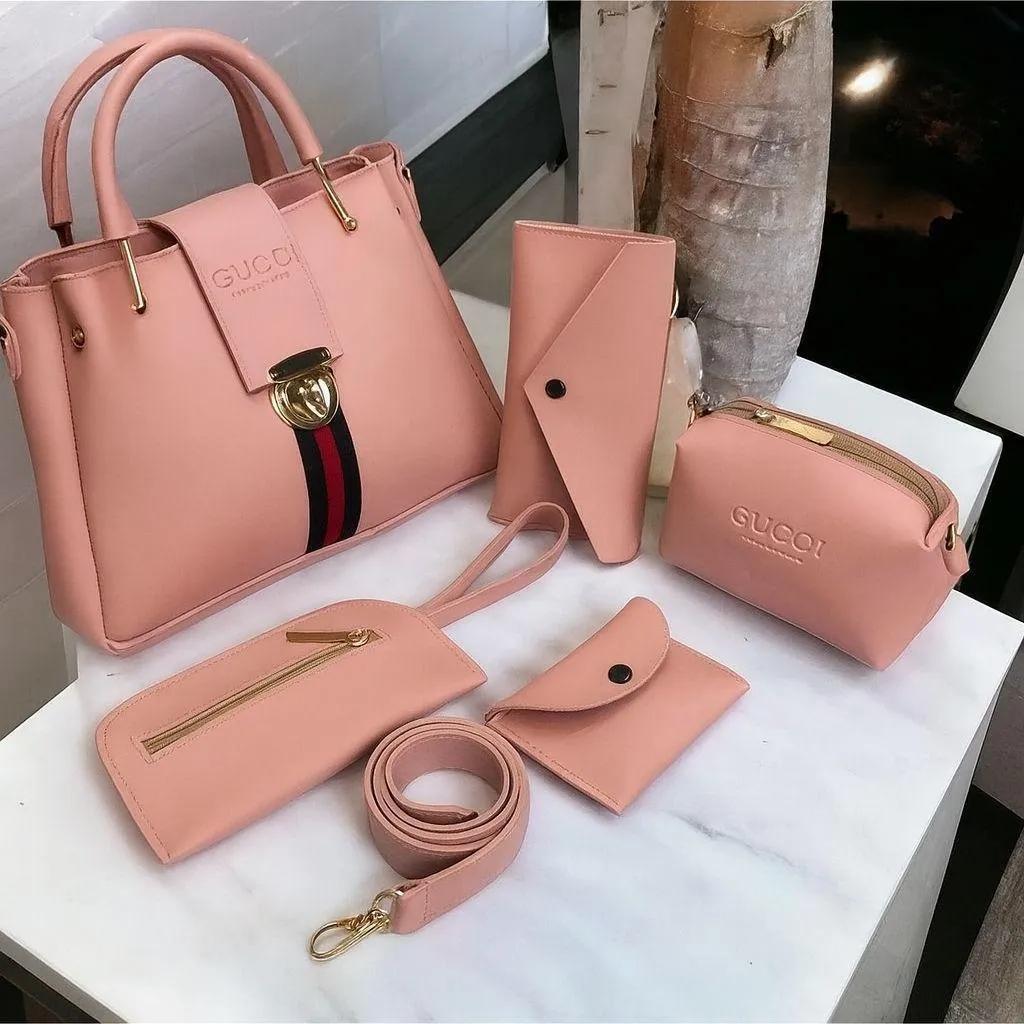 Luxury 5 Pieces Ladies Handbag Set – Stylish Tote & Shoulder Bags Combo