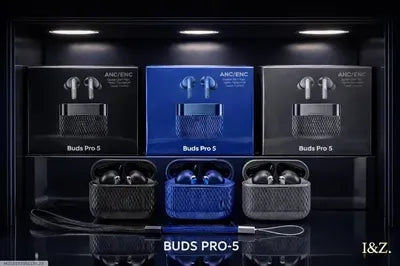 Buds Pro 5 Wireless Earbuds – ANC/ENC Noise Cancellation | Premium Sound | Touch Control | Bluetooth Earphones