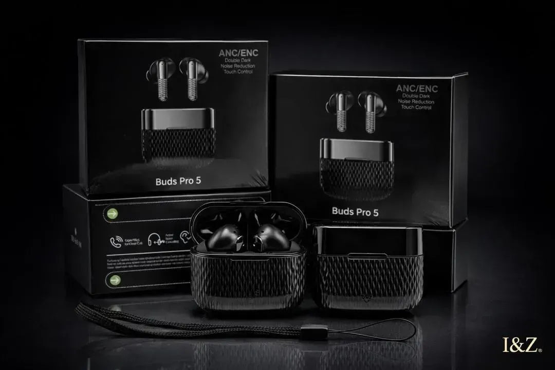 Buds Pro 5 Wireless Earbuds – ANC/ENC Noise Cancellation | Premium Sound | Touch Control | Bluetooth Earphones