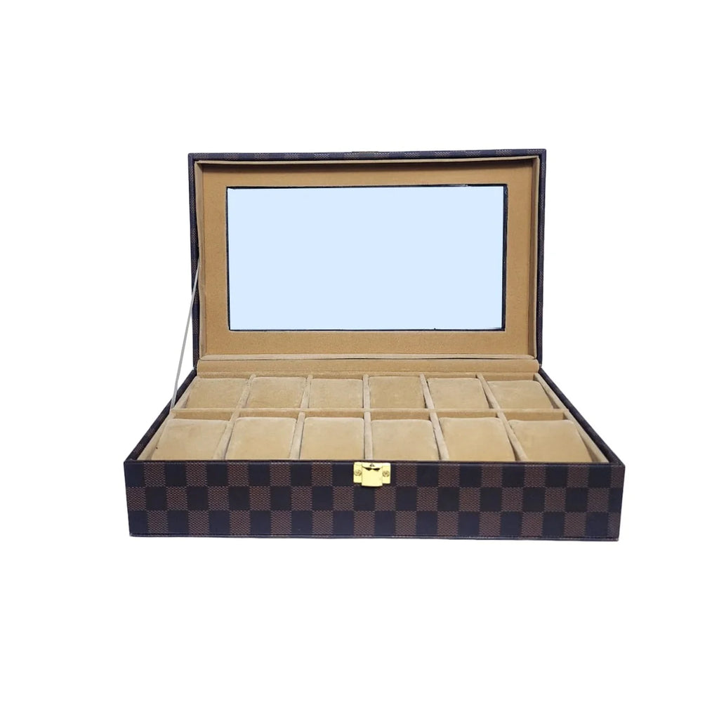 6 Slot Watch Organizer Box – Watch & Bracelet Storage Case | Luxury Display Box
