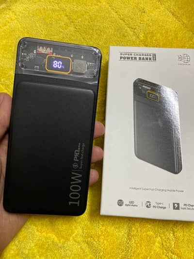 Fast Charging Power Bank 100W with Digital Display – High Capacity Portable Charger (Multi-Port)