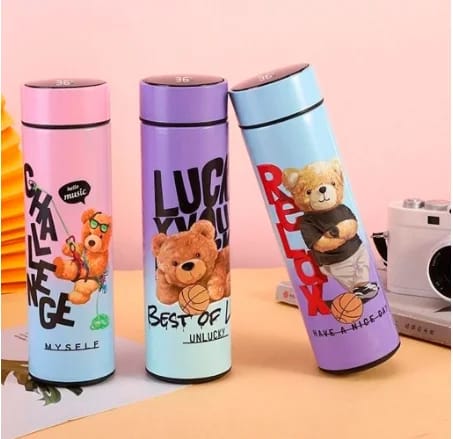 Smart Temperature Display Water Bottle – LED Touch Screen Cap | Insulated Stainless Steel Flask | By Omarbe Goods