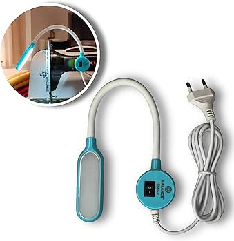 Flexible LED Sewing Machine Light – Magnetic Base, Long Neck, 220V Adjustable Work Light