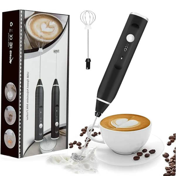 Rechargeable Electric Milk Frother & Coffee Mixer – Handheld Foam Maker for Creamy Coffee, Lattes & Cappuccino