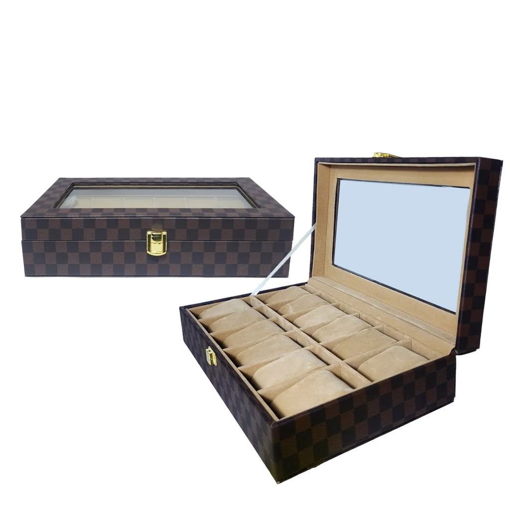 6 Slot Watch Organizer Box – Watch & Bracelet Storage Case | Luxury Display Box
