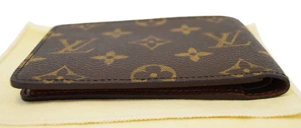 Premium Bifold Wallet for Men – Stylish Monogram Pattern Leather Wallet