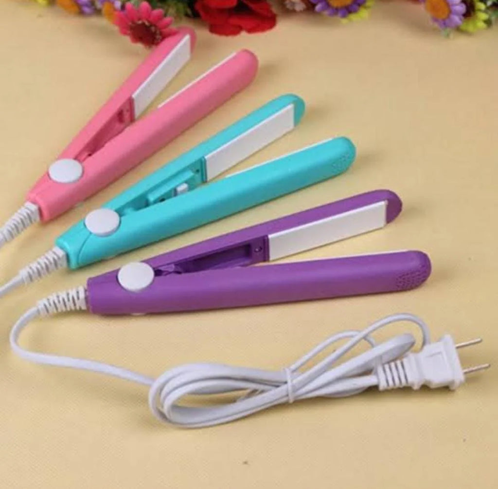 Mini Portable Hair Straightener & Curler – Compact Travel Flat Iron