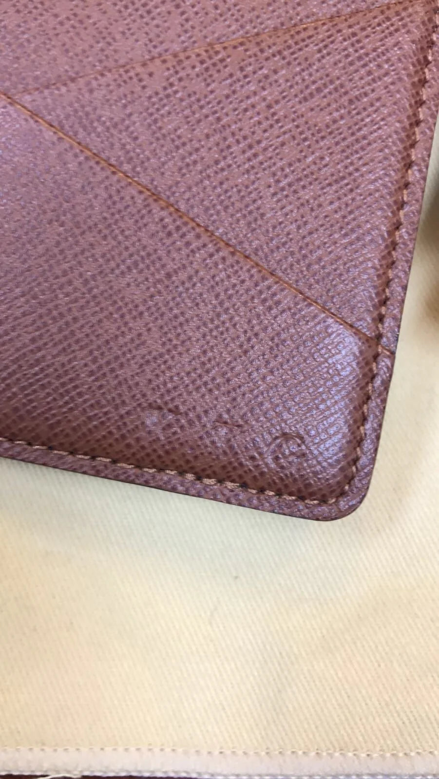 Premium Bifold Wallet for Men – Stylish Monogram Pattern Leather Wallet