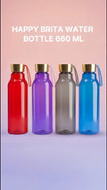 Happy Brita Plastic Water Bottle 660ml – Leakproof, Lightweight Daily Hydration Bottle
