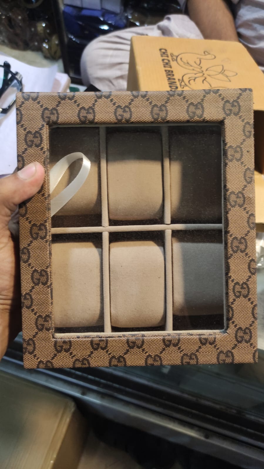 6 Slot Watch Organizer Box – Watch & Bracelet Storage Case | Luxury Display Box