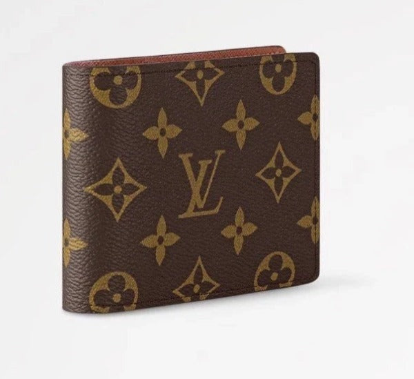 Premium Bifold Wallet for Men – Stylish Monogram Pattern Leather Wallet