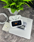 Wireless Bluetooth Earbuds with Smart Display Case – Touch Screen, HD Sound & Long Battery
