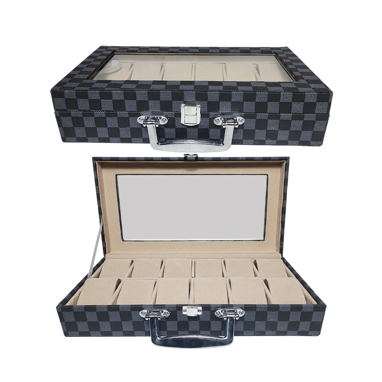 6 Slot Watch Organizer Box – Watch & Bracelet Storage Case | Luxury Display Box