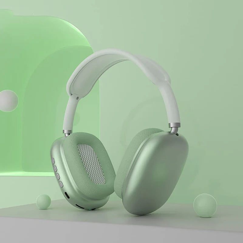 P9 Wireless Bluetooth Headphones with Mic, Noise Cancelling, Stereo Sound, Sports Gaming Earphones, TF Support, Memory Foam Cushions, 30 Hours Battery Life