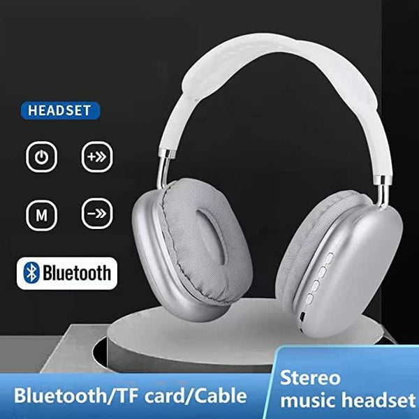 P9 Wireless Bluetooth Headphones with Mic, Noise Cancelling, Stereo Sound, Sports Gaming Earphones, TF Support, Memory Foam Cushions, 30 Hours Battery Life