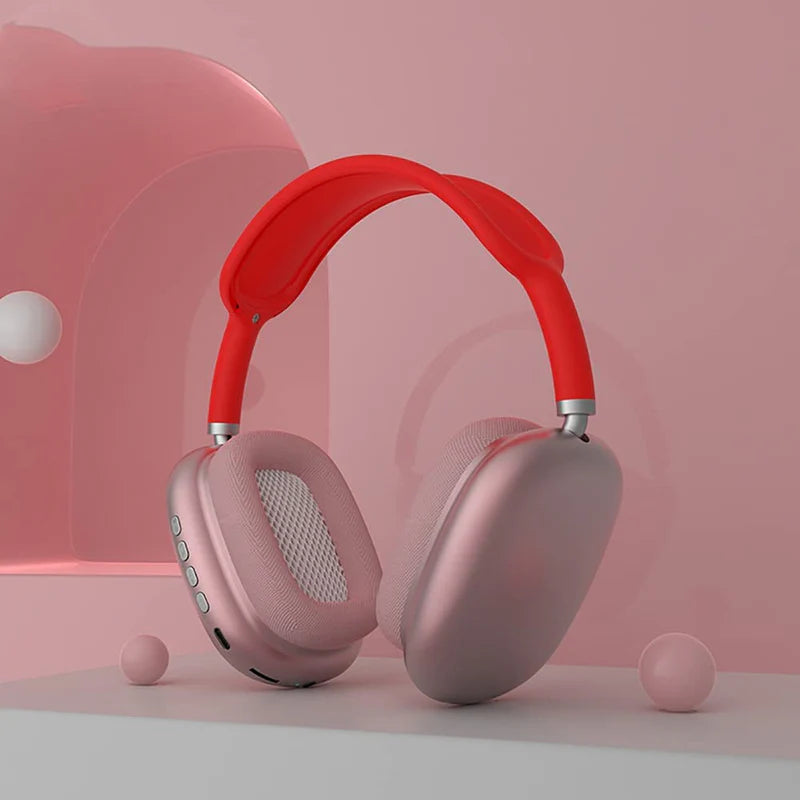 P9 Wireless Bluetooth Headphones with Mic, Noise Cancelling, Stereo Sound, Sports Gaming Earphones, TF Support, Memory Foam Cushions, 30 Hours Battery Life