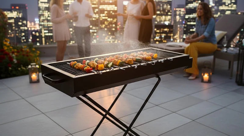Portable Foldable BBQ Grill with Charcoal Tray – Perfect for Outdoor Cooking