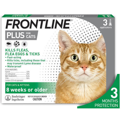Frontline Plus For Cats 3 pack Frontline