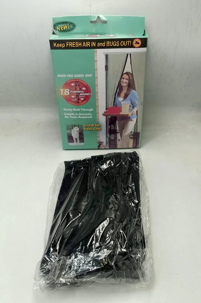 Magnetic Mesh Screen Door – Hands-Free Curtain with Auto Close, Bug Protection & Easy Install 🚪