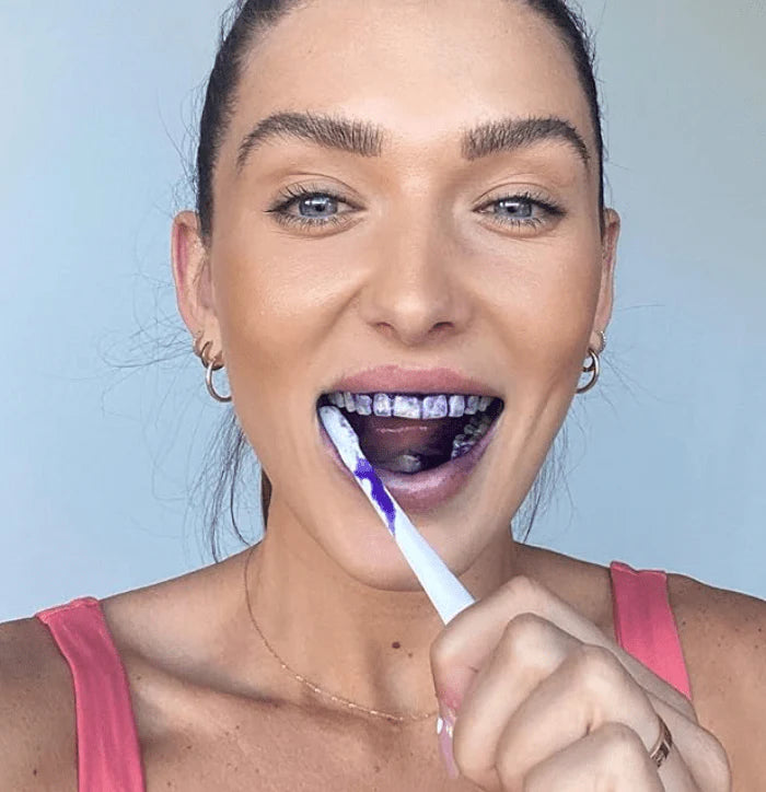 Hismile v34 Color Corrector Purple Teeth Whitening Toothpaste Kit without Toothbrush Pen Strips
