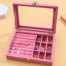 Portable Velvet Jewelry Box or Ring Jewelry Display Organizer || Omarbe Goods