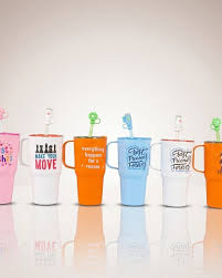 Sip & Drink Plastic Tumbler with Straw – BPA Free Travel Mug | Leak-Proof Lid | Stylish Printed Coffee Cup