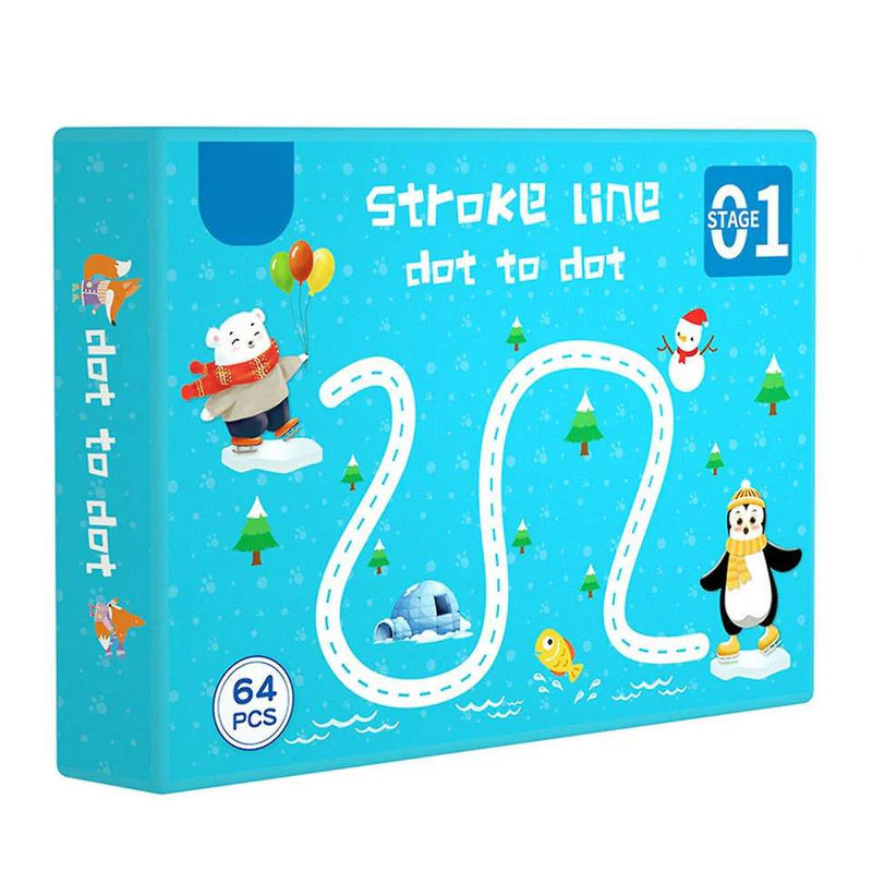 Kids Tracing Workbook – Pen Control Practice Cards (64 Pcs) for Ages 2–6