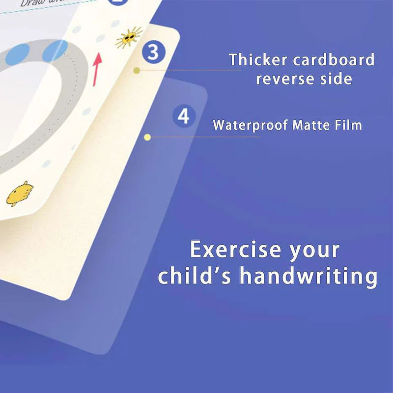 Kids Tracing Workbook – Pen Control Practice Cards (64 Pcs) for Ages 2–6