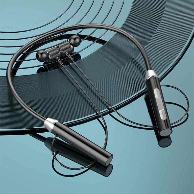 HR T01A Wireless Neckband Bluetooth Headset – HiFi Sound | Long Battery | Magnetic Earbuds