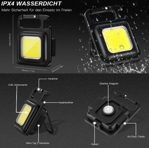Pocket Power Light – Mini Keychain Flashlight with Magnet