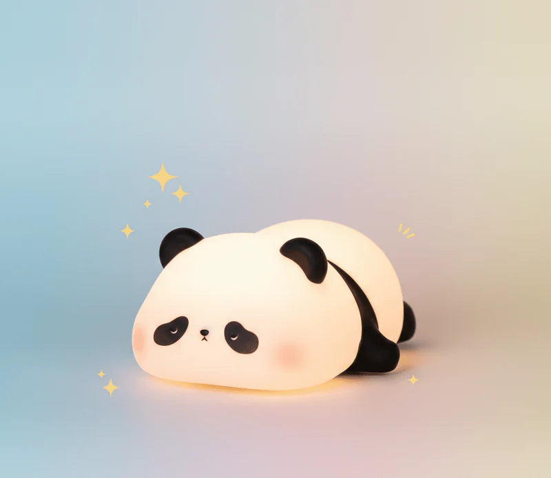Adorable Panda Night Light – Soft Silicone Lamp with Warm Glow & Timer