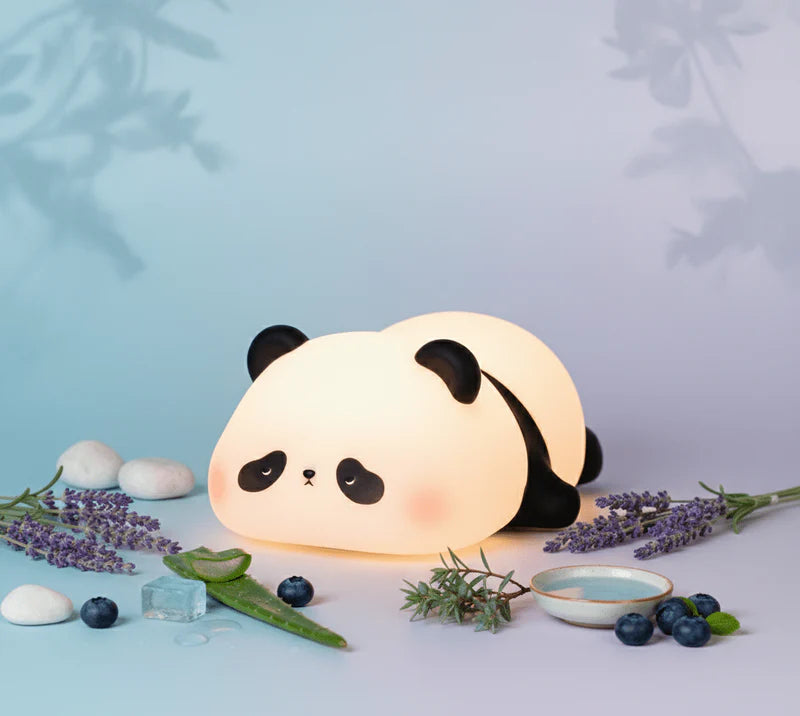 Adorable Panda Night Light – Soft Silicone Lamp with Warm Glow & Timer