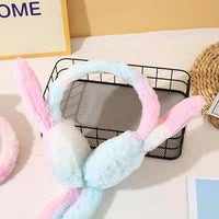 Moving Bunny Ear Plush Earmuffs for Kids & Girls – Cute Soft Winter Ear Warmers with Jumping Ears & Chu Chu Sound | TikTok Trending Rabbit Headband