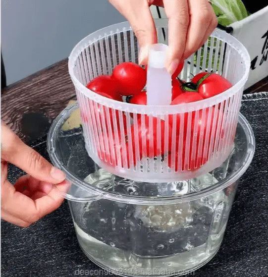 Hand Press Manual Food Chopper – 1.5L Vegetable Cutter with Stainless Steel Blades
