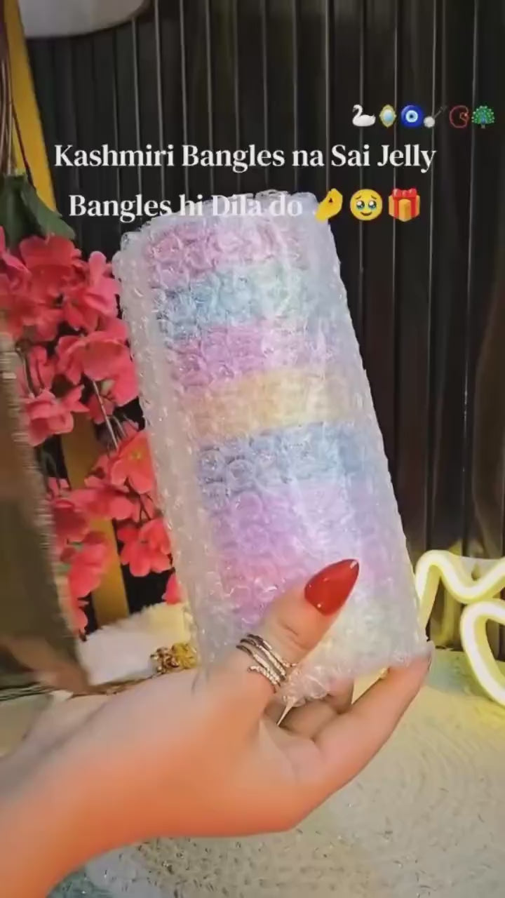 Jelly Bangles Set for Girls & Women – Trendy Transparent