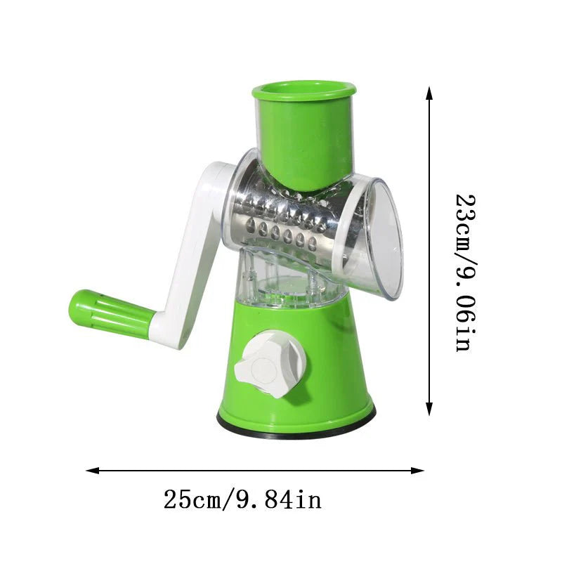 Table Top Drum Grater – Manual Rotary Vegetable Slicer & Cheese Grater
