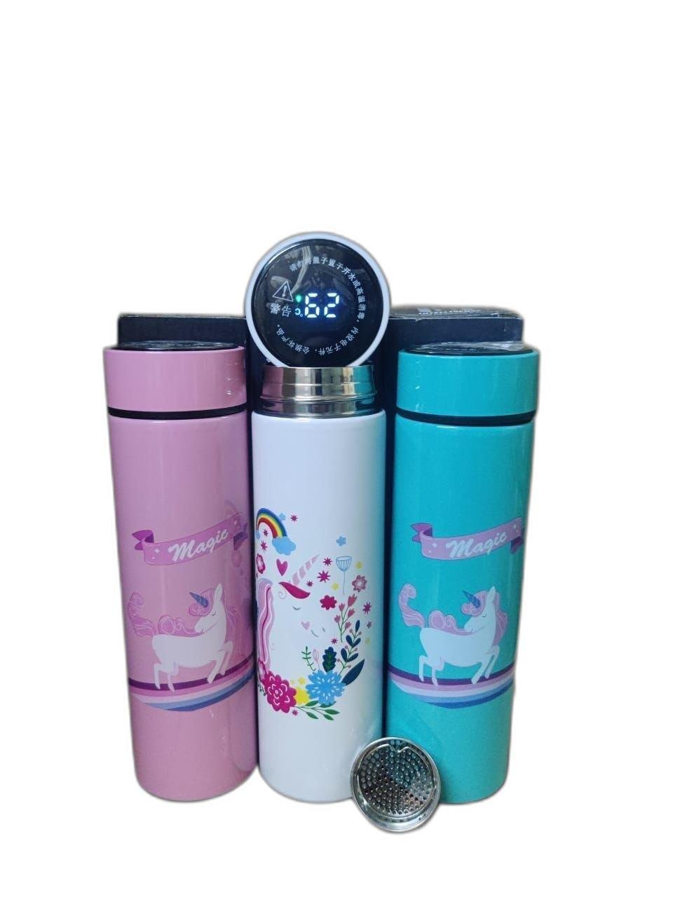Smart Temperature Display Water Bottle – LED Touch Screen Cap | Insulated Stainless Steel Flask | By Omarbe Goods
