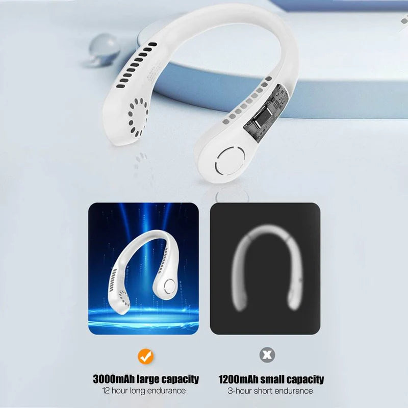 Hanging Neck Fan Hands Free Portable Fan - Rechargeable Mini USB Fan | Top Selling in Pakistan