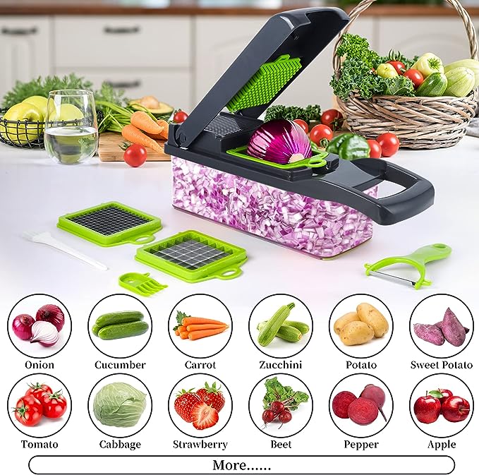 Vegetable Cutter Chopper & Slicer – 6-in-1 Multi Kitchen Tool